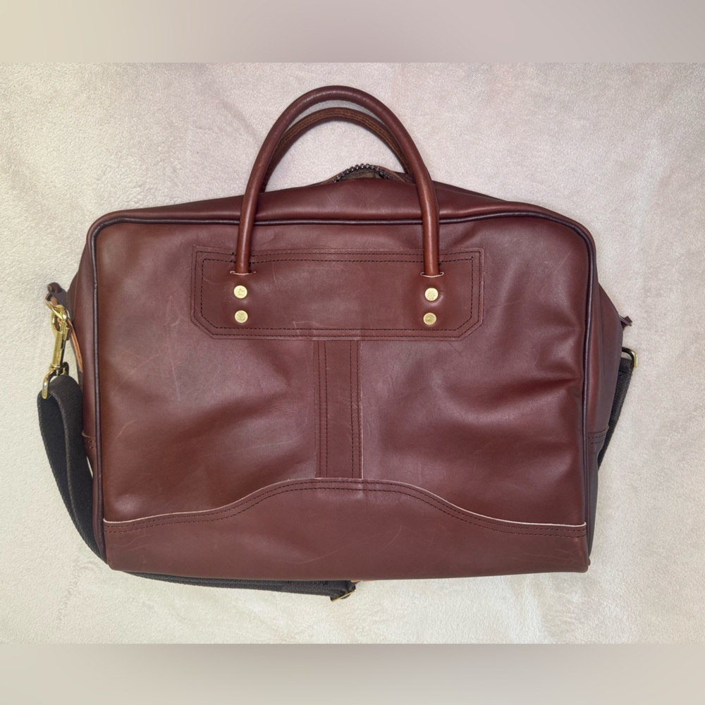 Duluth Pack Freelance Briefcase Black Leather Bag Business Everyday Travel - Picture 3 of 12